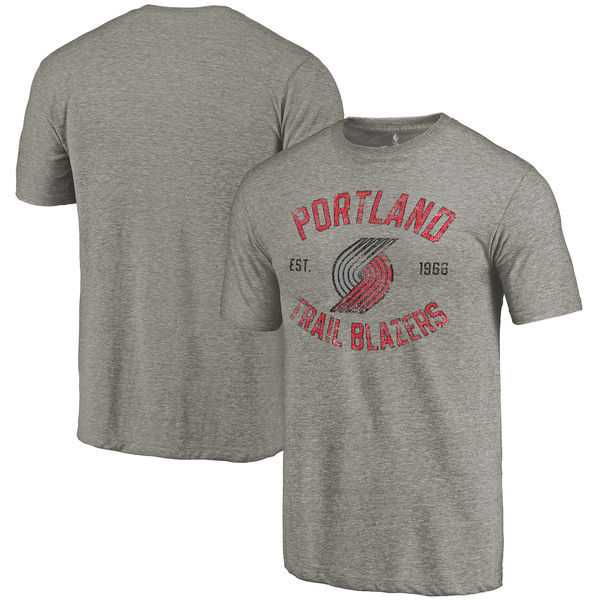 Men's Portland Trail Blazers Distressed Team Logo Gray T-Shirt FengYun,We sell and wholesale Men's Portland Trail Blazers Distressed Team Logo Gray T-Shirt FengYun on line form chian!
